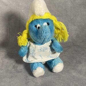 Vintage 1981 Smurfette Smurfs Peyo Wallace Berrie & Co. Stuffed Plush Toy